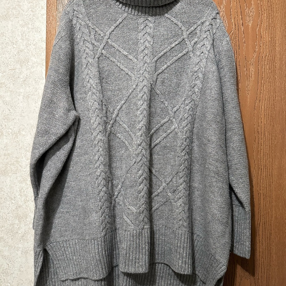 Simply Vera wang Gray Cable Knit Women's Sweater 3x